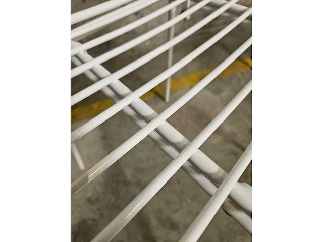 2x draadstoel metaal wit - afbeelding 4 van  5