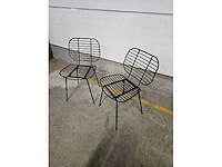 2x draadstoel metaal zwart - afbeelding 2 van  6