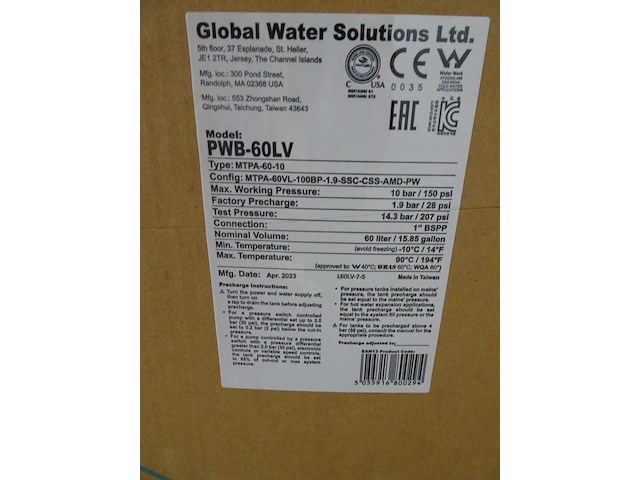 2x drukvat globalwater - afbeelding 3 van  3