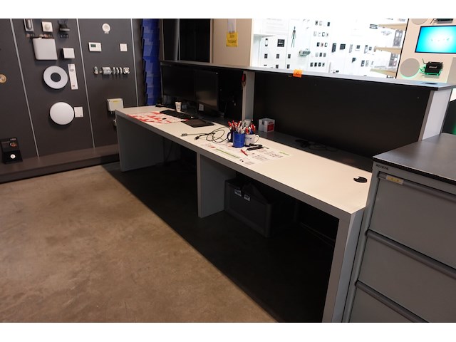 2x dubbel bureaumeubel + wandkast - afbeelding 4 van  5