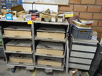 2x dubbele verrijdbare flightcase + inhoud - afbeelding 1 van  12