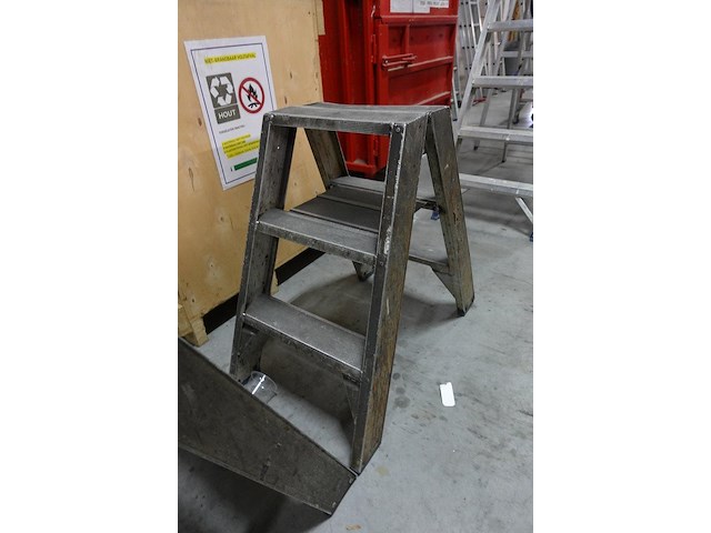 2x dubbelzijdige alu ladder - afbeelding 3 van  4
