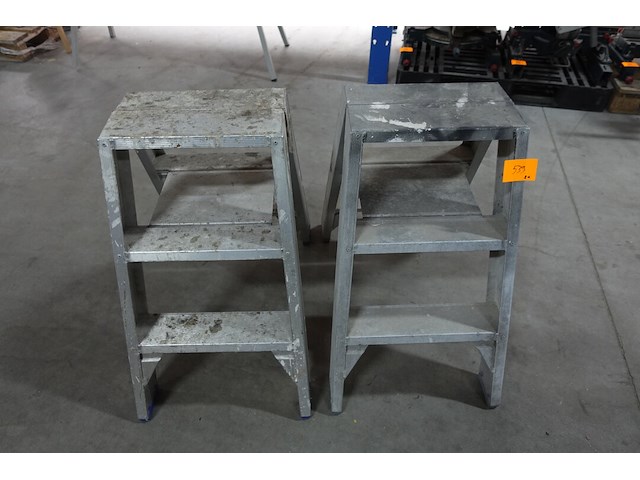 2x dubbelzijdige alu ladder - afbeelding 1 van  3