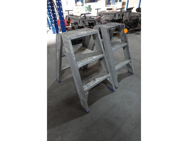 2x dubbelzijdige alu ladder - afbeelding 2 van  3