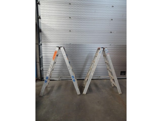 2x dubbelzijdige alu trapladder altrex - afbeelding 2 van  2
