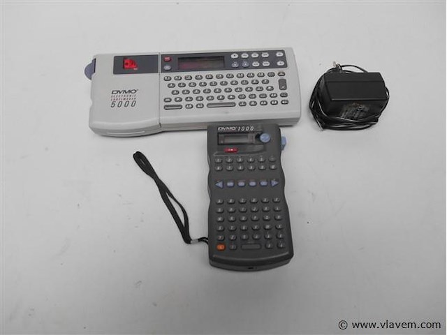 2x dymo labelmaker 1000/5000 incl 1 voeding - afbeelding 1 van  1