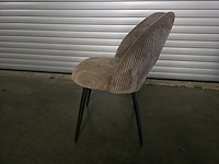 2x eetkamerstoel aimoo bruine ribbel - afbeelding 6 van  7