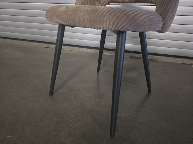 2x eetkamerstoel aimoo bruine ribbel - afbeelding 4 van  7