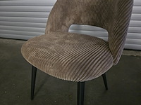 2x eetkamerstoel aimoo bruine ribbel - afbeelding 3 van  7