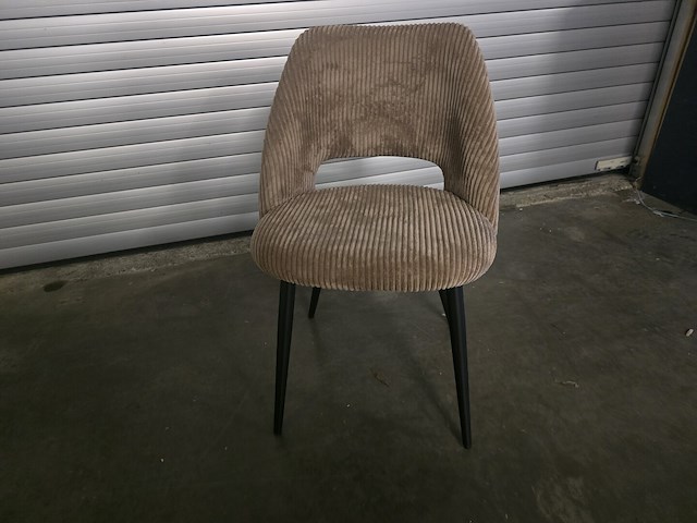 2x eetkamerstoel aimoo bruine ribbel - afbeelding 5 van  7