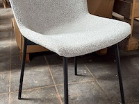 2x eetkamerstoel beige bouclé - afbeelding 1 van  2