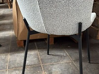 2x eetkamerstoel beige bouclé - afbeelding 2 van  2