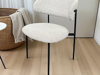 2x eetkamerstoel bouclé beige