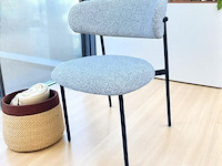 2x eetkamerstoel bouclé grijs - afbeelding 1 van  3