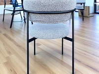 2x eetkamerstoel bouclé grijs - afbeelding 2 van  3