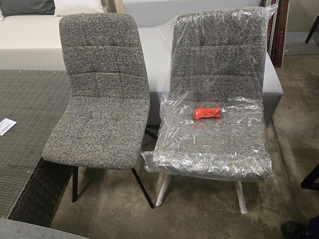 2x eetkamerstoel brink darkgrey fabrics - afbeelding 1 van  4