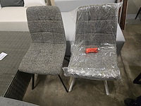 2x eetkamerstoel brink darkgrey fabrics - afbeelding 1 van  4