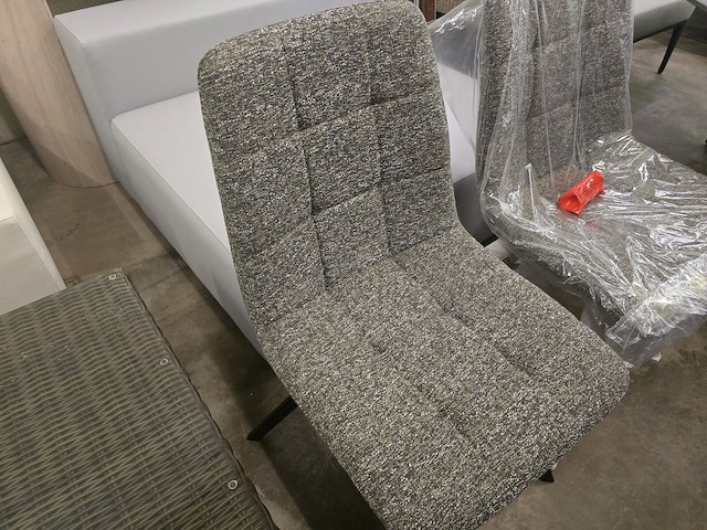 2x eetkamerstoel brink darkgrey fabrics - afbeelding 4 van  4