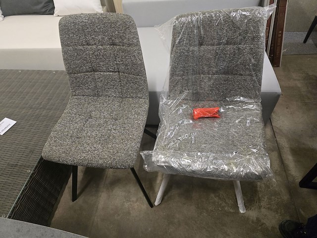 2x eetkamerstoel brink darkgrey fabrics - afbeelding 1 van  4