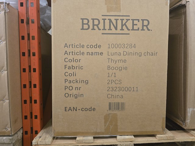 2x eetkamerstoel brink grey fabrics - afbeelding 4 van  4