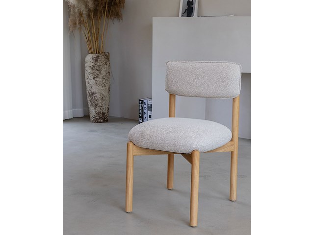 2x eetkamerstoel eik afwerking in essenhout - afbeelding 2 van  4