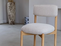 2x eetkamerstoel eik afwerking in essenhout - afbeelding 2 van  4