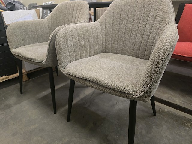 2x eetkamerstoel emma beige - afbeelding 3 van  4