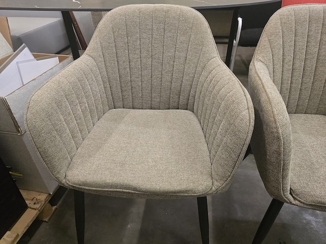 2x eetkamerstoel emma beige - afbeelding 4 van  4