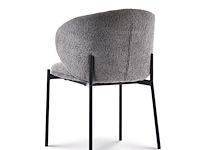 2x eetkamerstoel grey bouclé - afbeelding 4 van  5