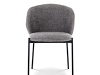 2x eetkamerstoel grey bouclé - afbeelding 2 van  5