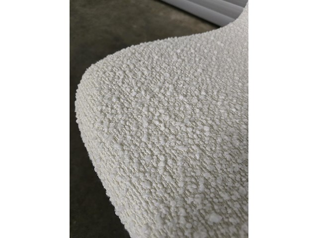 2x eetkamerstoel lottie white bouclé - afbeelding 4 van  6