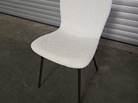 2x eetkamerstoel lottie white bouclé - afbeelding 1 van  6