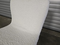 2x eetkamerstoel lottie white bouclé - afbeelding 3 van  6