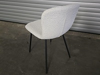 2x eetkamerstoel lottie white bouclé - afbeelding 5 van  5