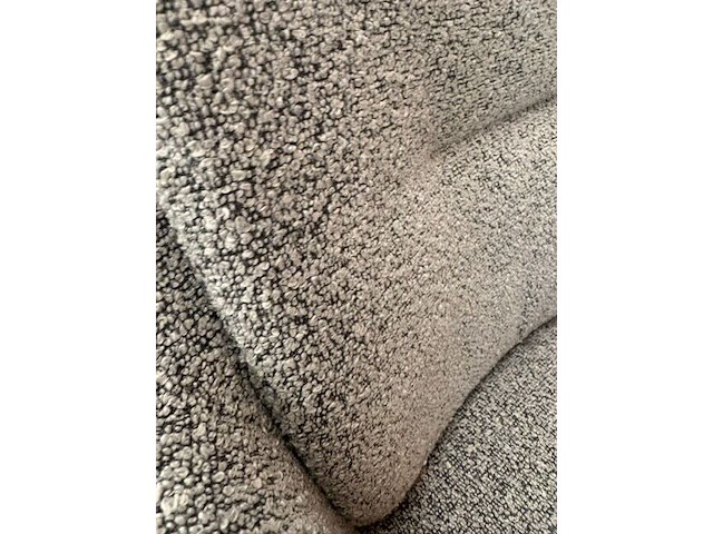 2x eetkamerstoel met draaipoot grijs bouclé - afbeelding 2 van  2