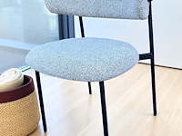 2x eetkamerstoel metalen onderstel grijs - afbeelding 2 van  4