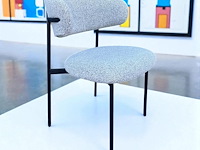 2x eetkamerstoel metalen onderstel grijs - afbeelding 1 van  4