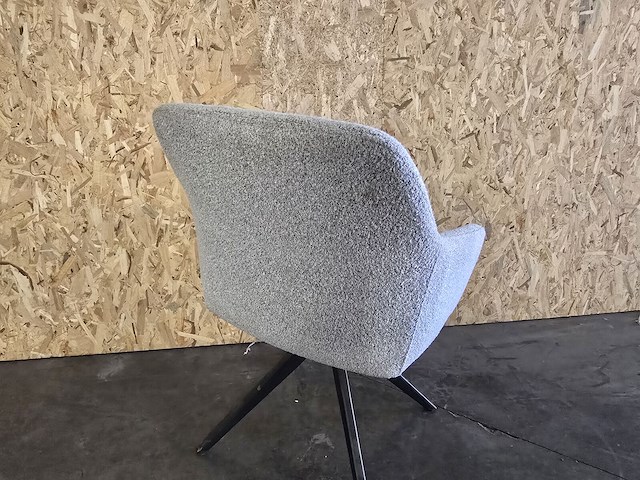 2x eetkamerstoel mhm15 beige bouclé met kruispoot - afbeelding 5 van  5