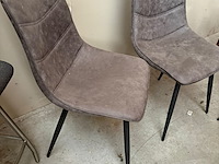 2x eetkamerstoel microfiber antraciet - afbeelding 1 van  2