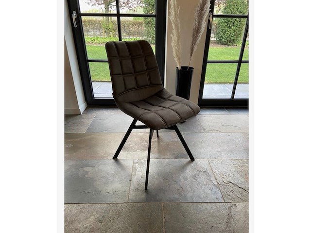 2x eetkamerstoel nyncke antraciet - afbeelding 1 van  2