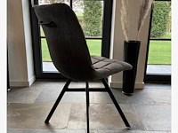 2x eetkamerstoel nyncke antraciet - afbeelding 2 van  2