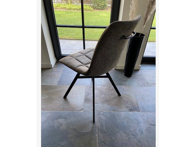 2x eetkamerstoel nynke taupe - afbeelding 1 van  2