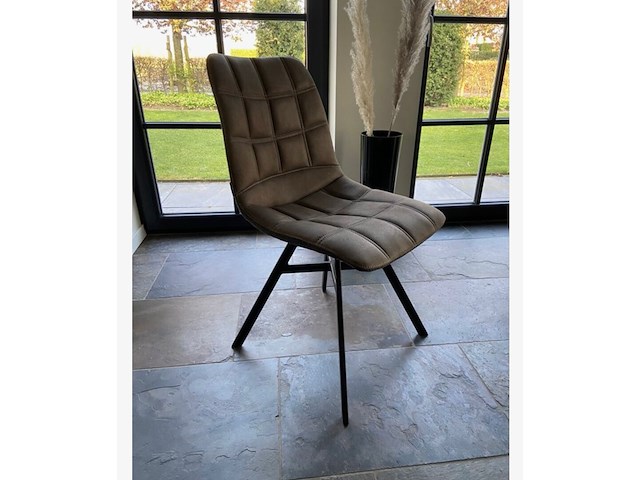 2x eetkamerstoel nynke taupe - afbeelding 2 van  2