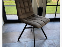 2x eetkamerstoel nynke taupe - afbeelding 2 van  2