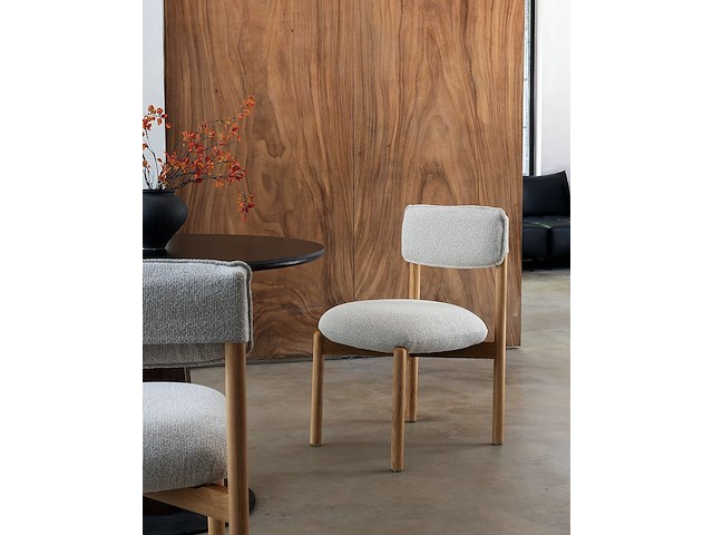 2x eetkamerstoel walnoot afwerking in essenhout - afbeelding 5 van  5