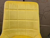 2x eetkamerstoel yiri yellow velvet - afbeelding 2 van  7
