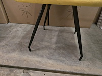 2x eetkamerstoel yiri yellow velvet - afbeelding 5 van  7