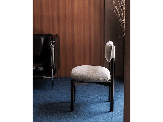 2x eetkamerstoel zwarte afwerking - essenhout - afbeelding 5 van  5