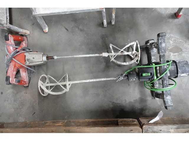 2x elektrische betonmixers - afbeelding 1 van  9