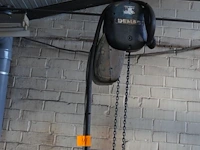 2x elektrische takel + rolbaan